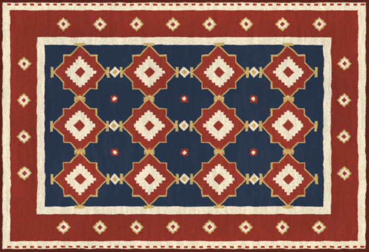Ersari No. 002 — Deep Navy Gul